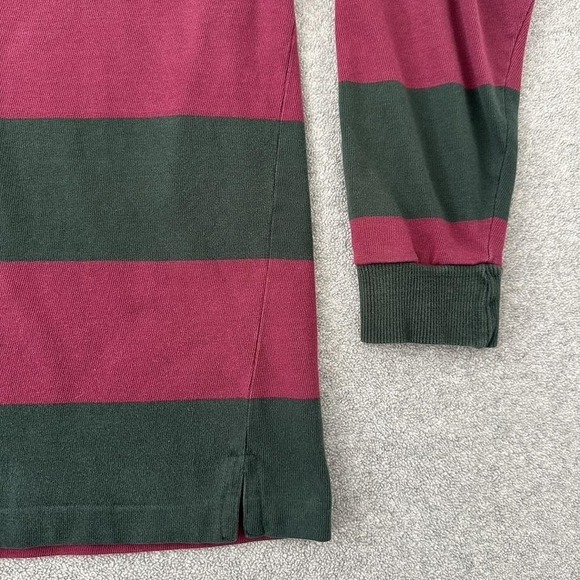 Vtg Striped Rugby Shirt Mens Large Green‎ Ivy League Preppy Cambridge Classics - Picture 9 of 10